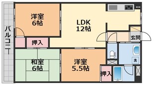 アイヒルズ松山の物件間取画像